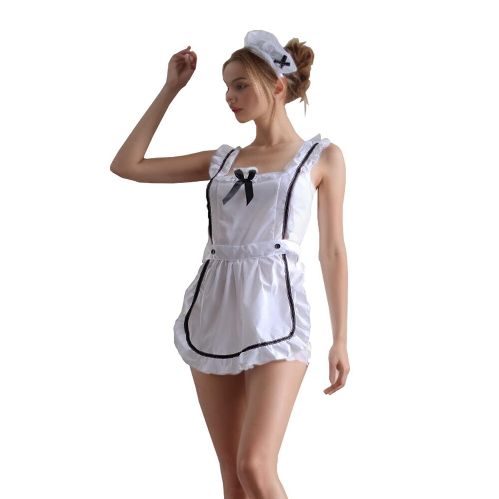 5939 French Maid Dress Cosplay Costume Lingerie Set Party Nightwear